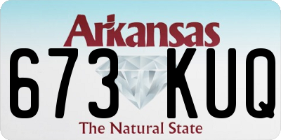 AR license plate 673KUQ