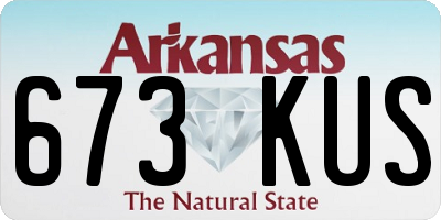 AR license plate 673KUS