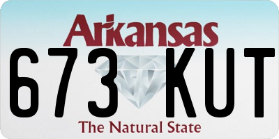 AR license plate 673KUT