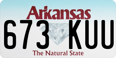 AR license plate 673KUU