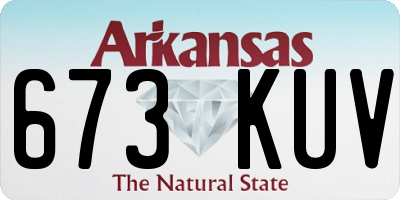 AR license plate 673KUV