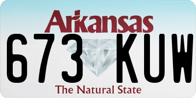 AR license plate 673KUW