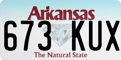 AR license plate 673KUX