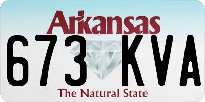 AR license plate 673KVA