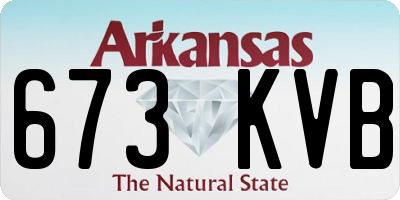 AR license plate 673KVB