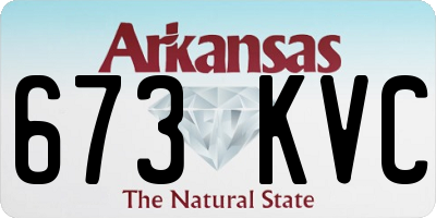 AR license plate 673KVC