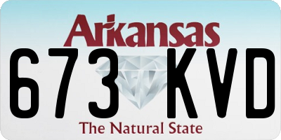 AR license plate 673KVD