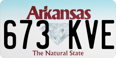 AR license plate 673KVE