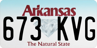 AR license plate 673KVG
