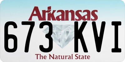 AR license plate 673KVI