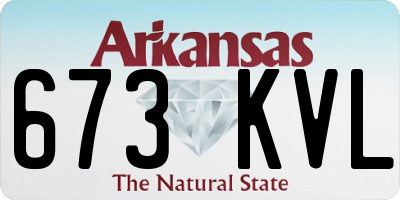 AR license plate 673KVL