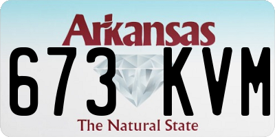 AR license plate 673KVM