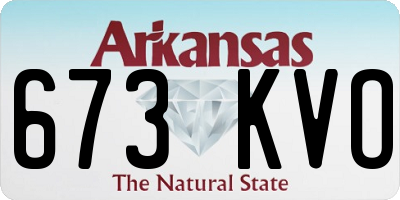 AR license plate 673KVO