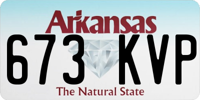 AR license plate 673KVP