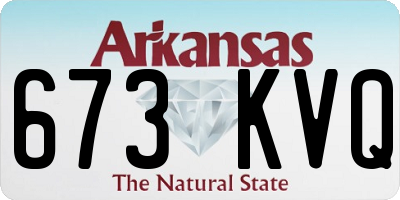 AR license plate 673KVQ