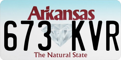 AR license plate 673KVR