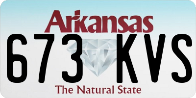 AR license plate 673KVS