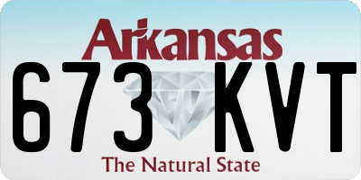 AR license plate 673KVT