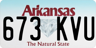AR license plate 673KVU