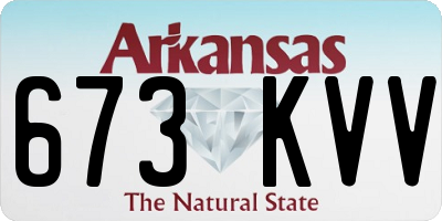 AR license plate 673KVV