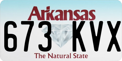 AR license plate 673KVX