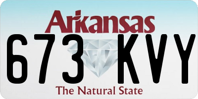 AR license plate 673KVY