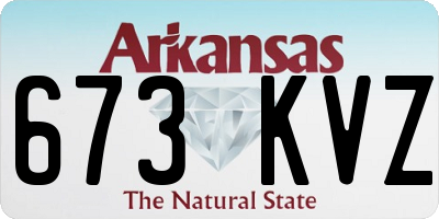 AR license plate 673KVZ