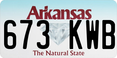 AR license plate 673KWB