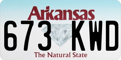 AR license plate 673KWD