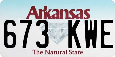 AR license plate 673KWE