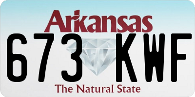 AR license plate 673KWF