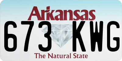 AR license plate 673KWG