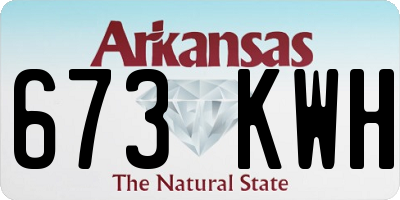 AR license plate 673KWH