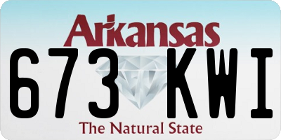 AR license plate 673KWI