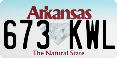 AR license plate 673KWL