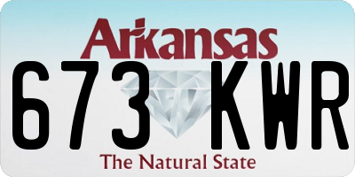 AR license plate 673KWR