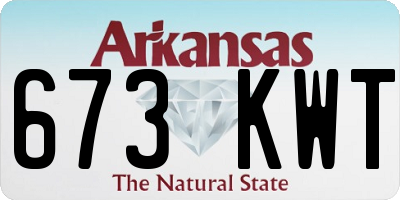 AR license plate 673KWT