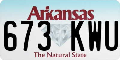 AR license plate 673KWU