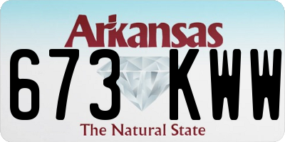 AR license plate 673KWW