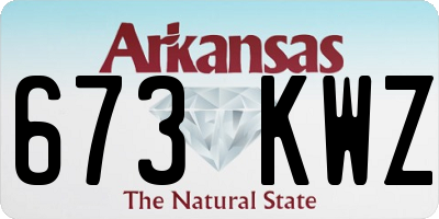 AR license plate 673KWZ