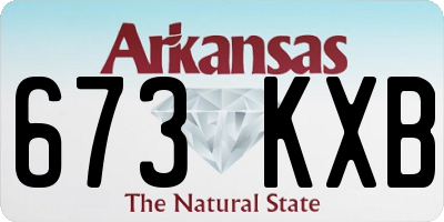 AR license plate 673KXB
