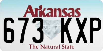 AR license plate 673KXP