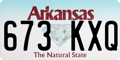 AR license plate 673KXQ