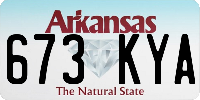 AR license plate 673KYA