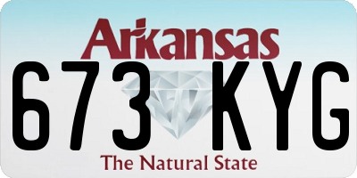AR license plate 673KYG