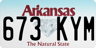 AR license plate 673KYM