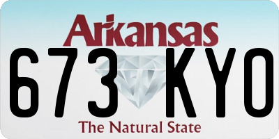 AR license plate 673KYO