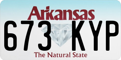 AR license plate 673KYP