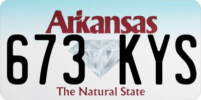 AR license plate 673KYS