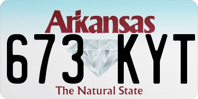 AR license plate 673KYT
